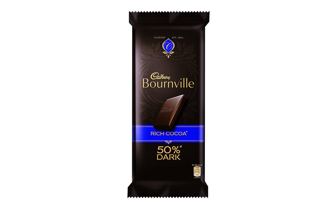 Cadbury Bournville Rich Cocoa 50% Dark   Pack  80 grams